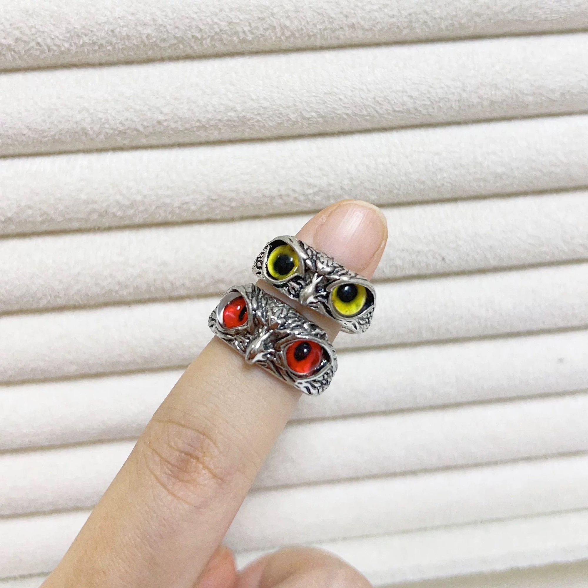 Niche High-end Open Mouth Owl Ring Men's Jewelry