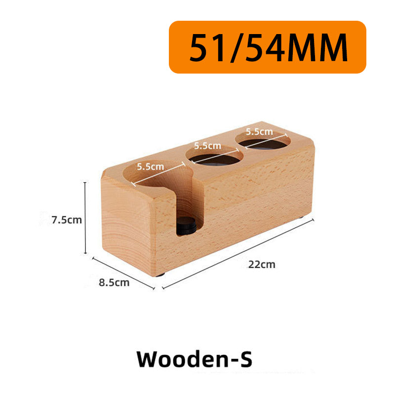 Coffee Machine Handle Bracket Italian Press Powder Pad Cloth Powder Base Solid Wood Coffee Powder Base Appliance