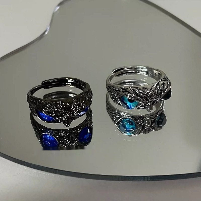 Niche High-end Open Mouth Owl Ring Men's Jewelry