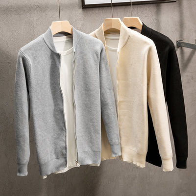 Solid Color Sweater Coat
