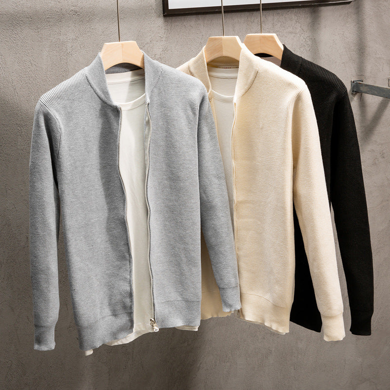 Solid Color Sweater Coat