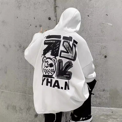 Oversized Fleece-Lined Heavyweight Hoodie From A Trendy American Brand Versatile And Stylish