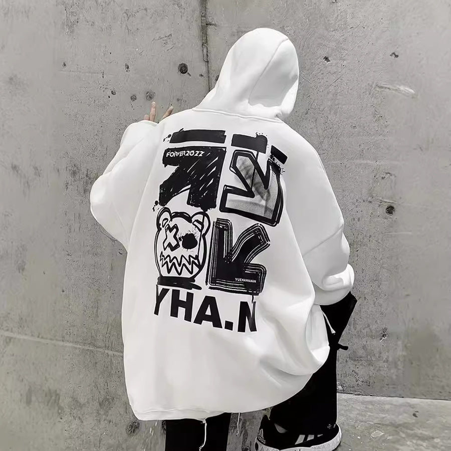 Oversized Fleece-Lined Heavyweight Hoodie From A Trendy American Brand Versatile And Stylish