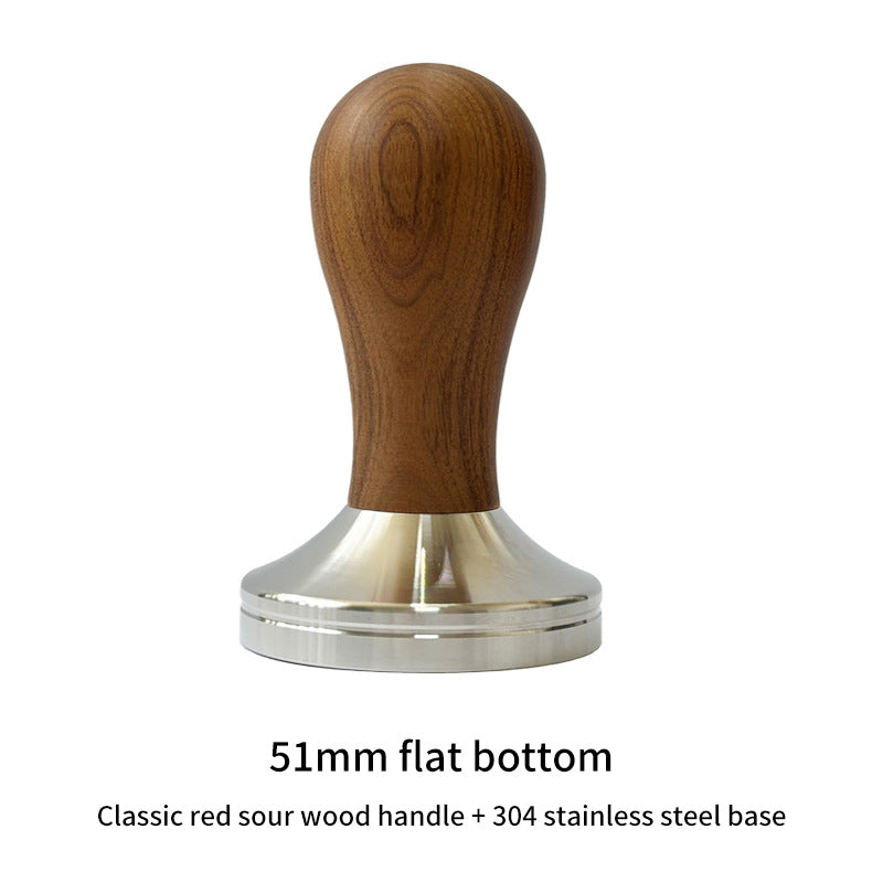 51/53/58mm Coffee Press Powder Hammer Solid Wood Handle Stainless Steel Filling Hammer Italian Coffee Machine Appliance