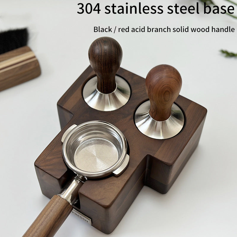 51/53/58mm Coffee Press Powder Hammer Solid Wood Handle Stainless Steel Filling Hammer Italian Coffee Machine Appliance
