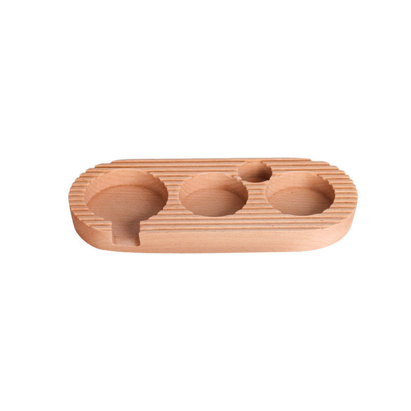 Coffee Powder Press Base Wooden Filling Seat Powder Press Cushion Coffee Machine Handle Supporting Appliance Storage Cloth Powder Base