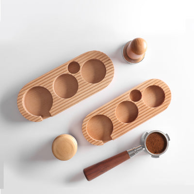 Coffee Powder Press Base Wooden Filling Seat Powder Press Cushion Coffee Machine Handle Supporting Appliance Storage Cloth Powder Base
