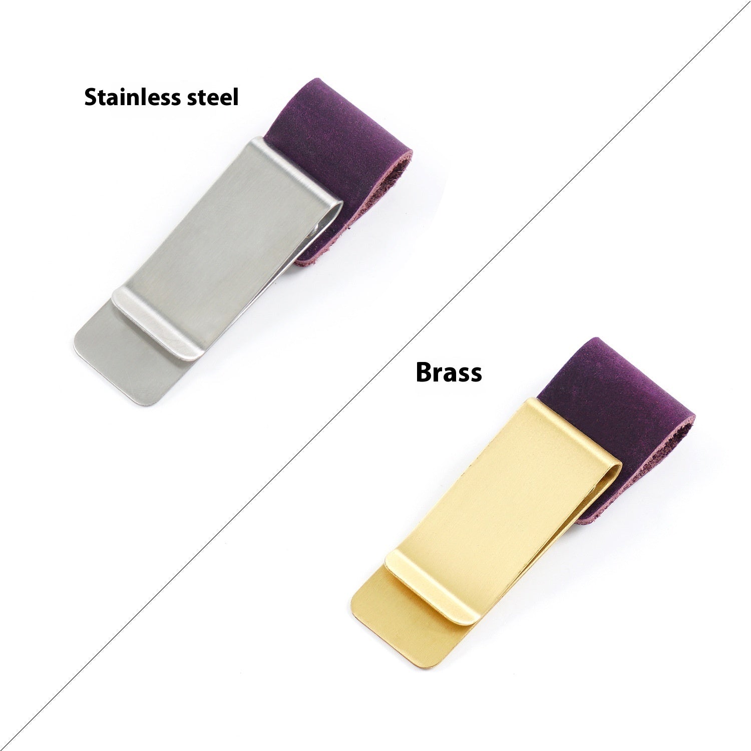 Wallet Metal Leather Vintage Notebook Accessories Bookmark Pen Holder