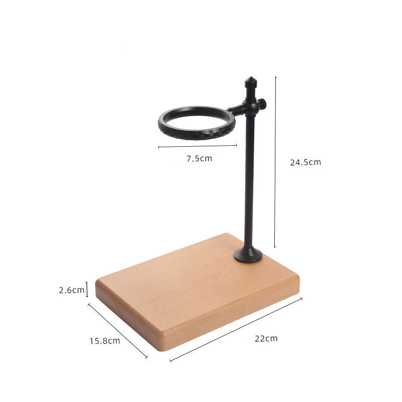 Hand Brewed Coffee Rack Outdoor Coffee Filter Cup Support Solid Wood Base Coffee Machine Appliance Set Aluminum Alloy Hand Brewed Rack