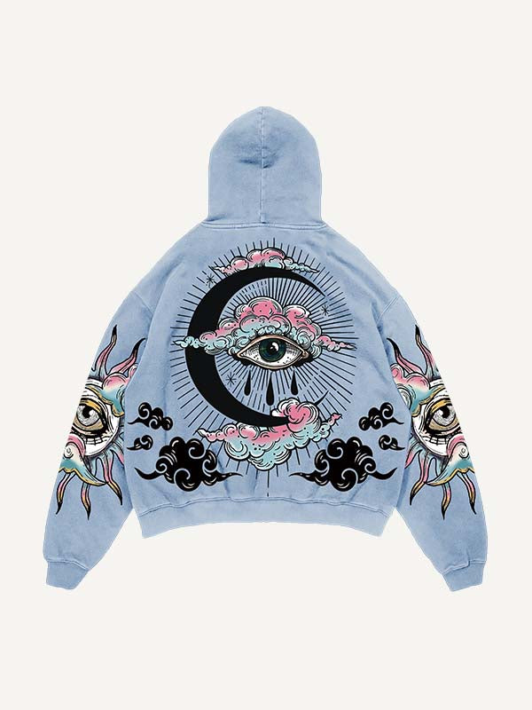 Men's Printed Long Sleeved Hooded Sweatshirt