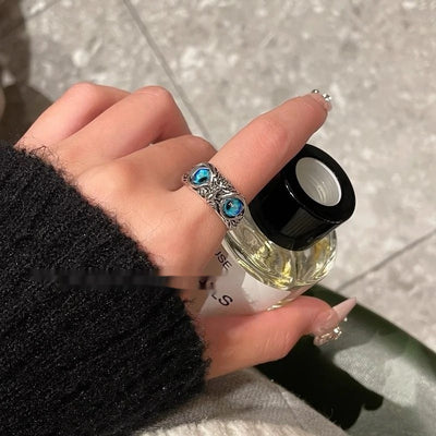 Niche High-end Open Mouth Owl Ring Men's Jewelry