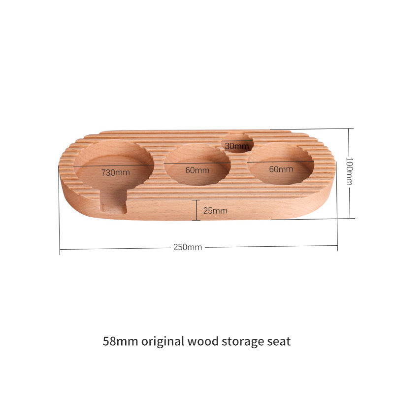 Coffee Powder Press Base Wooden Filling Seat Powder Press Cushion Coffee Machine Handle Supporting Appliance Storage Cloth Powder Base