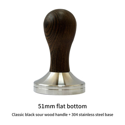 51/53/58mm Coffee Press Powder Hammer Solid Wood Handle Stainless Steel Filling Hammer Italian Coffee Machine Appliance