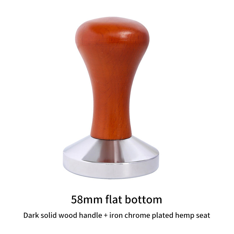 51/53/58mm Coffee Press Powder Hammer Solid Wood Handle Stainless Steel Filling Hammer Italian Coffee Machine Appliance