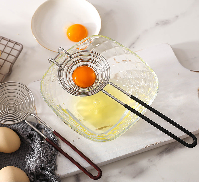 304 Stainless Steel Egg White Yolk Separator Creative Baking Egg Separator Household Separation Egg Liquid Filter Appliance
