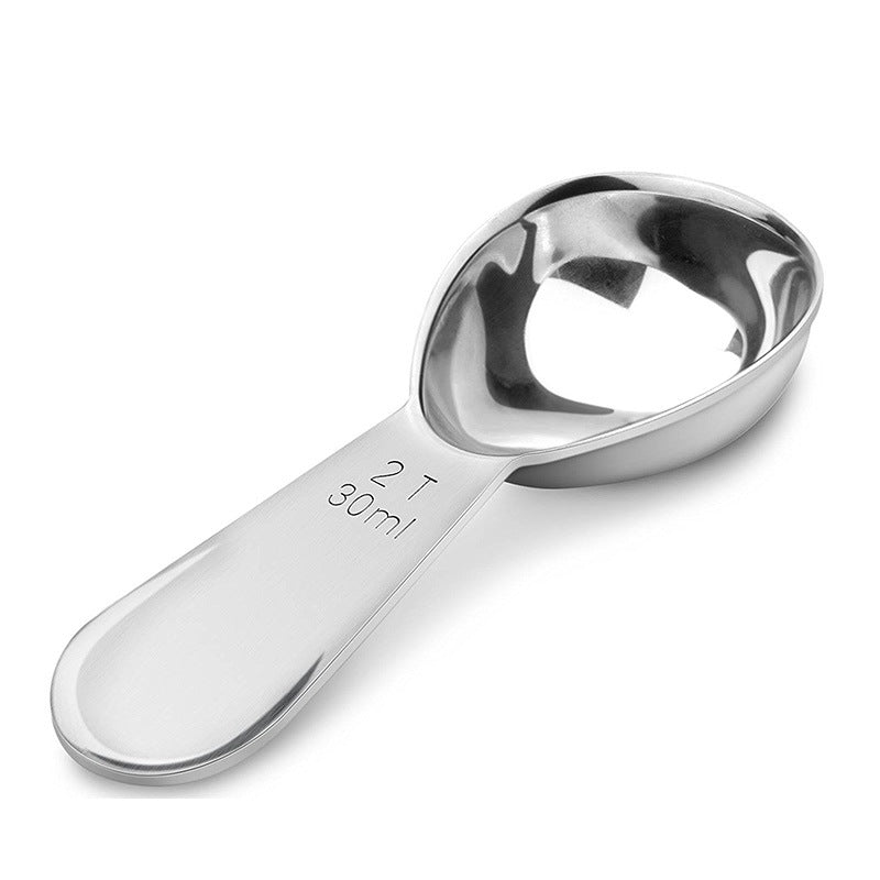 304 Stainless Steel Measuring Spoon Set Coffee Appliance Measuring Spoon Kitchen Baking Tools 15-30ml Scale Spoon