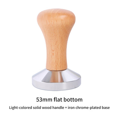 51/53/58mm Coffee Press Powder Hammer Solid Wood Handle Stainless Steel Filling Hammer Italian Coffee Machine Appliance