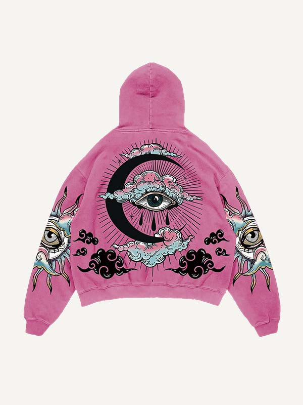 Men's Printed Long Sleeved Hooded Sweatshirt