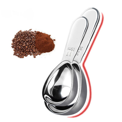 304 Stainless Steel Measuring Spoon Set Coffee Appliance Measuring Spoon Kitchen Baking Tools 15-30ml Scale Spoon