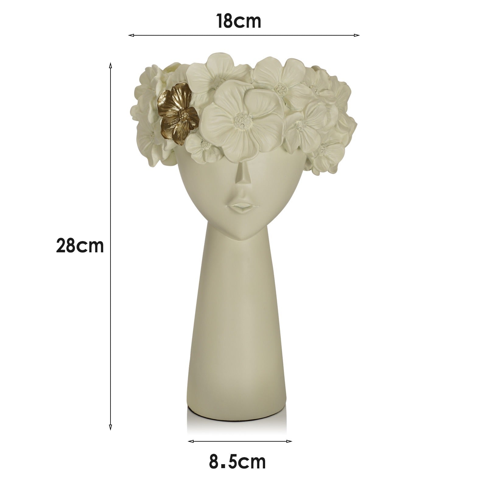 beige flowerpot home resin ornaments