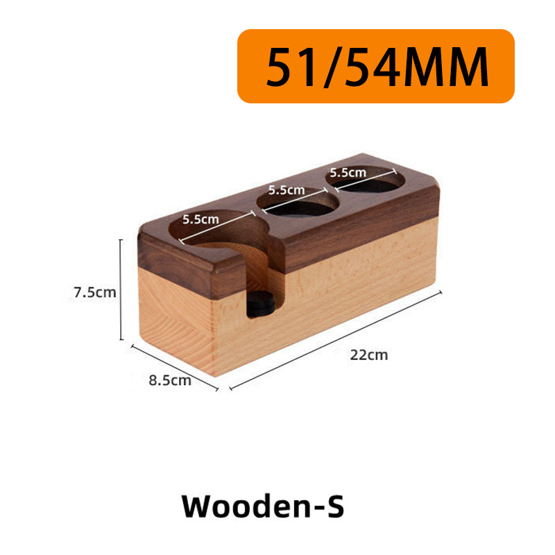 Coffee Machine Handle Bracket Italian Press Powder Pad Cloth Powder Base Solid Wood Coffee Powder Base Appliance