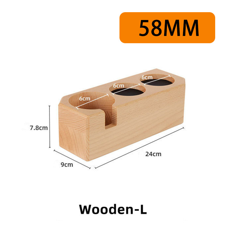 Coffee Machine Handle Bracket Italian Press Powder Pad Cloth Powder Base Solid Wood Coffee Powder Base Appliance