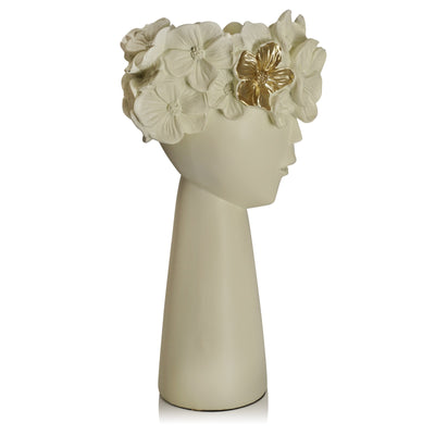 beige flowerpot home resin ornaments