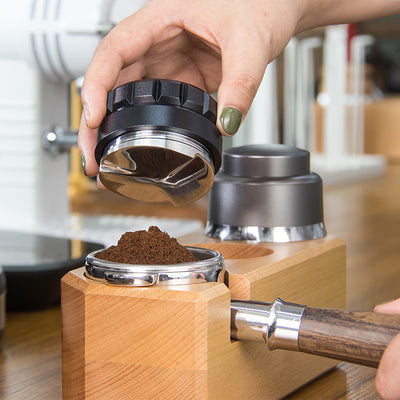 Coffee Machine Handle Bracket Italian Press Powder Pad Cloth Powder Base Solid Wood Coffee Powder Base Appliance