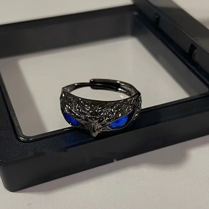 Niche High-end Open Mouth Owl Ring Men's Jewelry