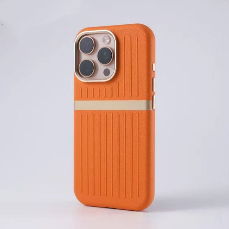 Corrugated Magnetic Phone Case Business Leather Phone Case