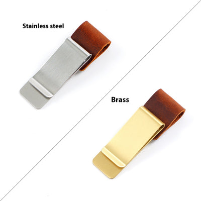 Wallet Metal Leather Vintage Notebook Accessories Bookmark Pen Holder