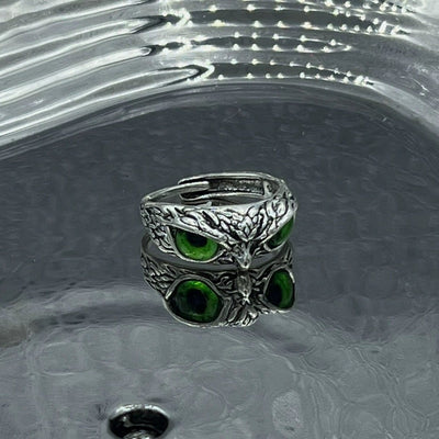 Niche High-end Open Mouth Owl Ring Men's Jewelry