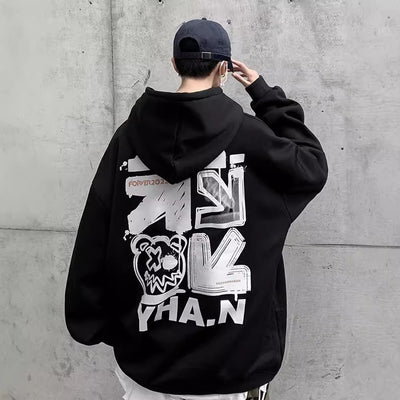 Oversized Fleece-Lined Heavyweight Hoodie From A Trendy American Brand Versatile And Stylish
